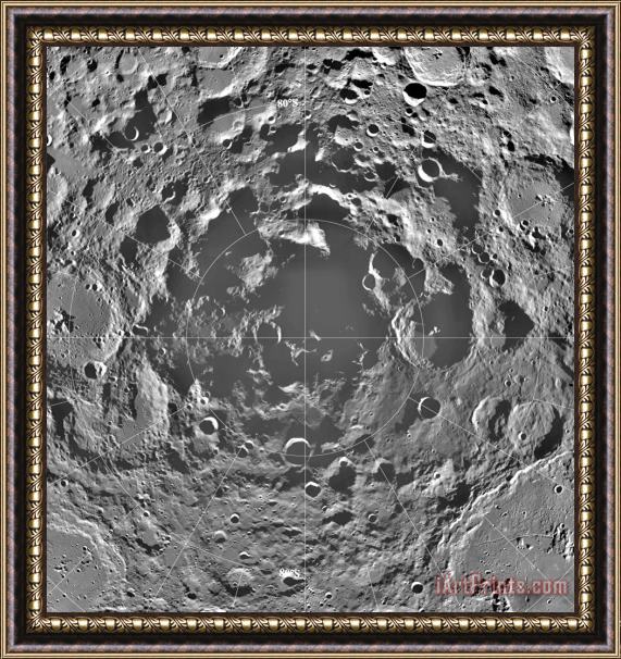 Others South Pole Of Moon Framed Print