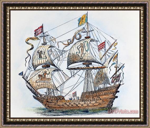 Others Spanish Galleon, 1588 Framed Print
