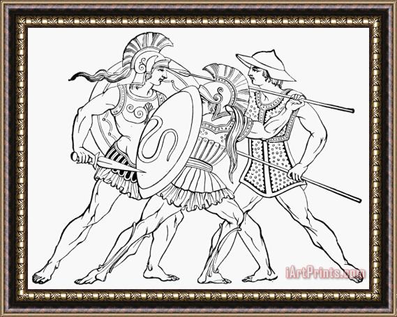 Others Spartan Warriors Framed Painting