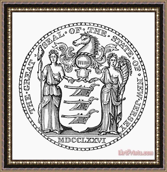 Others State Seal: New Jersey Framed Print