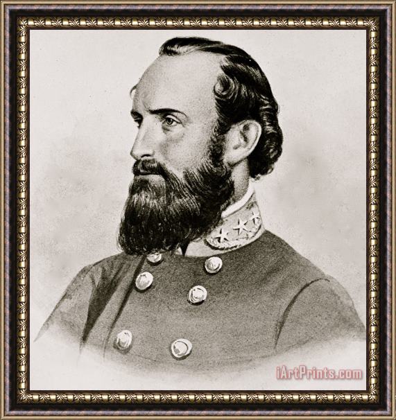 Others Stonewall Jackson Confederate General Portrait Framed Painting