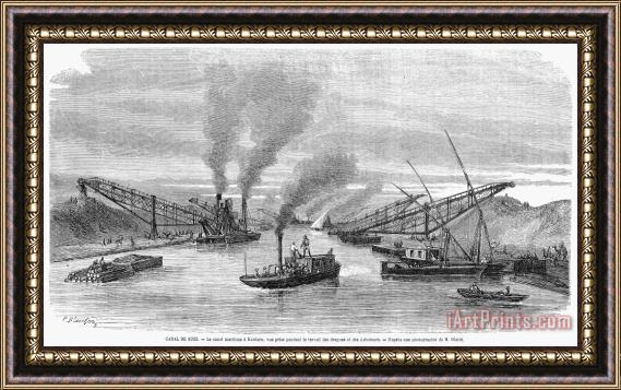 Others Suez Canal: Construction Framed Print