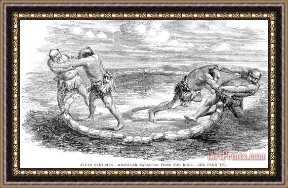 Others Sumo Wrestling, 1853 Framed Painting