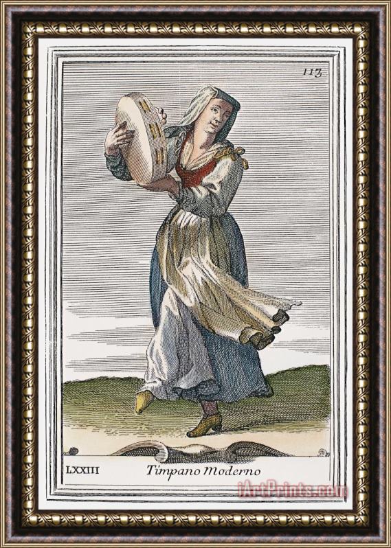 Others Tambourine, 1723 Framed Print