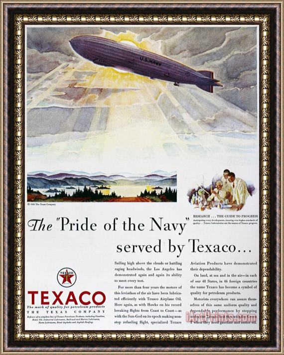 Others Texaco Advertisement, 1930 Framed Painting