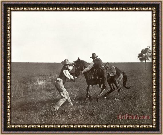 Others TEXAS: COWBOYS, c1908 Framed Painting