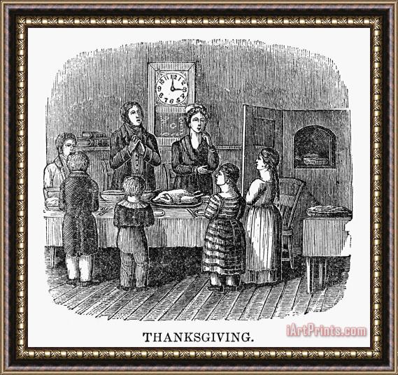 Others Thanksgiving, 1853 Framed Painting
