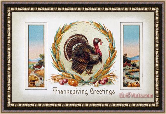 Others Thanksgiving Card, 1910 Framed Print