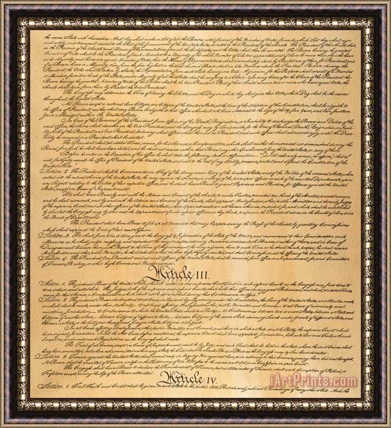 Others The Constitution, 1787 Framed Painting