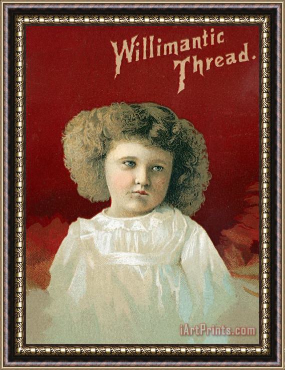 Others THREAD TRADE CARD, c1880 Framed Print