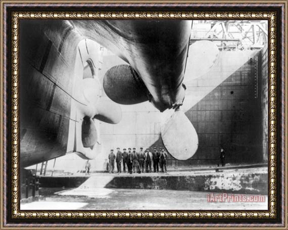 Others Titanic: Launch, 1911 Framed Painting