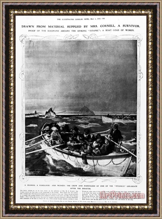 Others Titanic: Rescued, 1912 Framed Painting