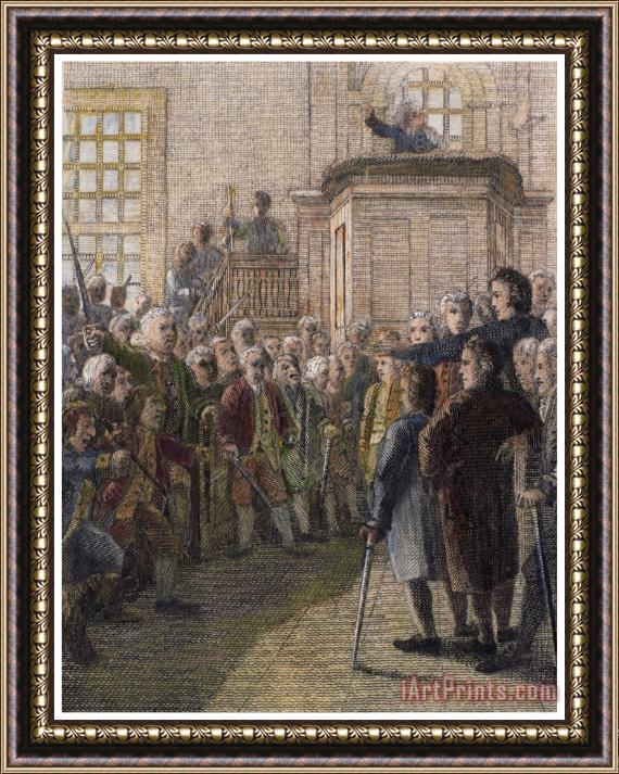Others TOWN MEETING, 18th CENTURY Framed Print