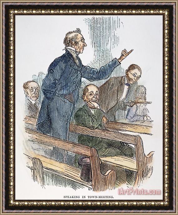Others TOWN MEETING, 19th CENTURY Framed Print