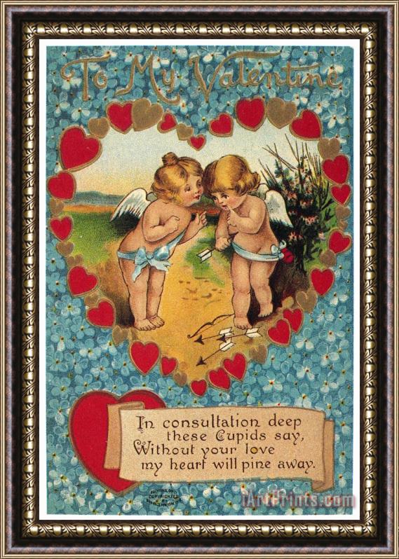 Others Valentines Day Card Framed Painting