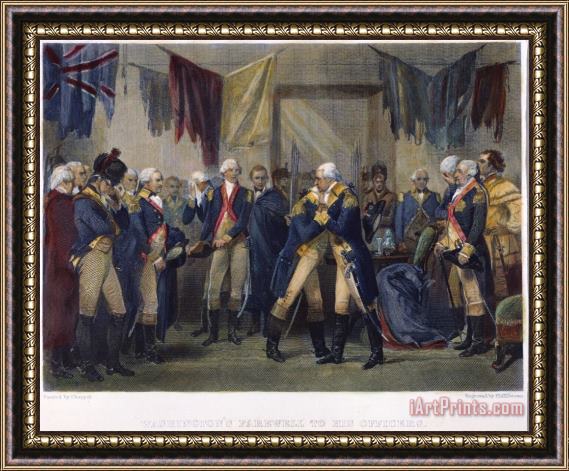 Others Washingtons Farewell Framed Painting