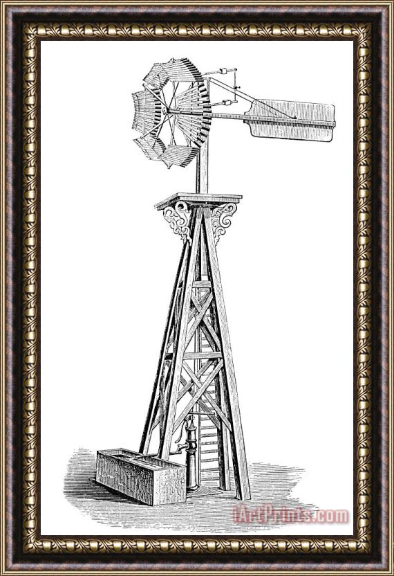 Others WINDMILL, c1880 Framed Painting