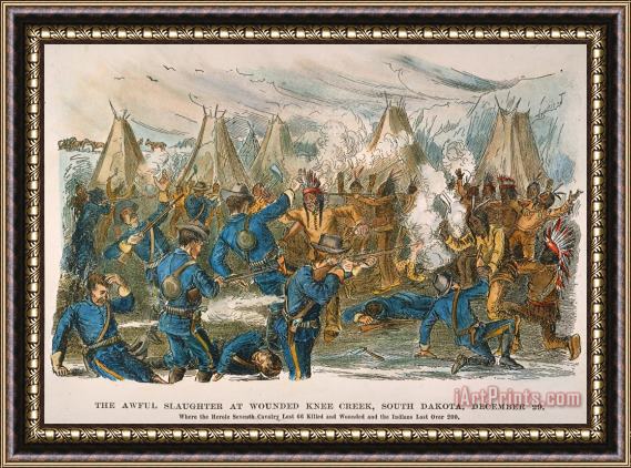 Others Wounded Knee, 1890 Framed Painting