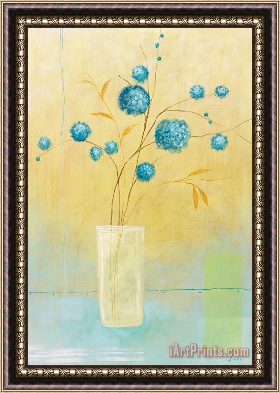 Pablo Esteban Blue Flowers Framed Print