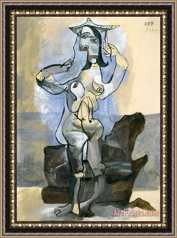Pablo Picasso Bather by The Sea Framed Print