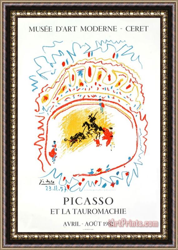 Pablo Picasso Bullfight 1982 Framed Print