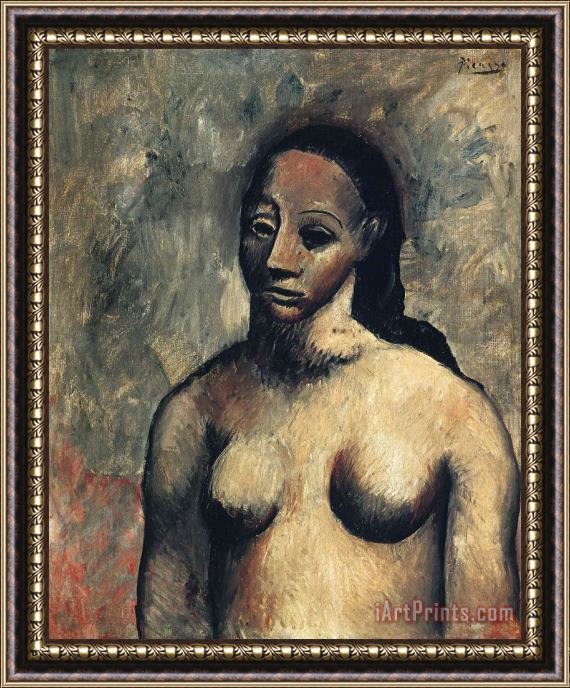 Pablo Picasso Bust of Nude Woman 1906 Framed Painting