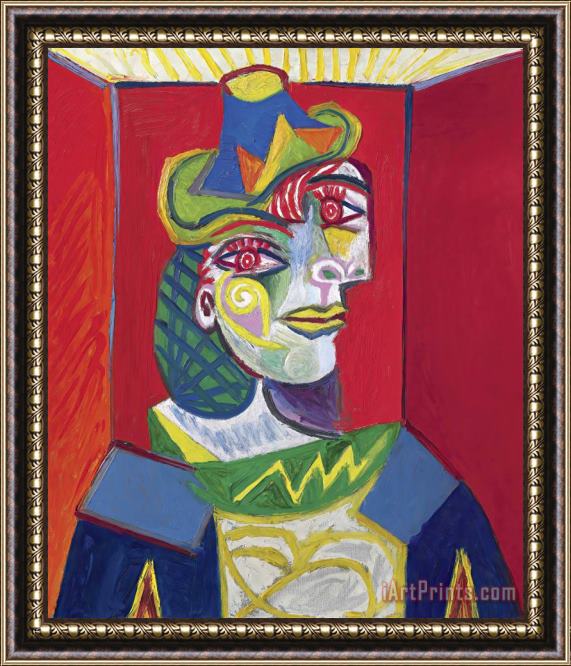 Pablo Picasso Buste De Femme (femme a La Resille) Framed Print
