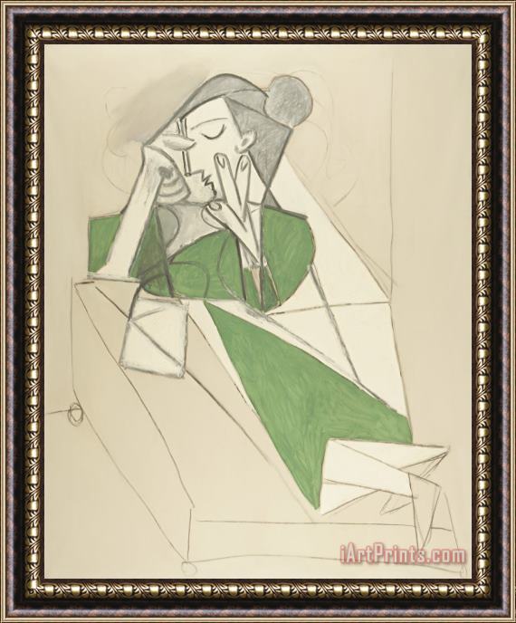 Pablo Picasso Femme Etendue Lisant Framed Painting