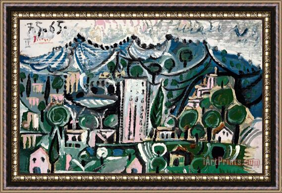 Pablo Picasso Landscape Framed Painting