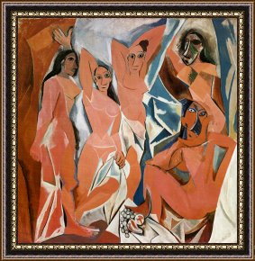 Study for Les Foins Framed Prints - Les Demoiselles D Avignon C 1907 by Pablo Picasso