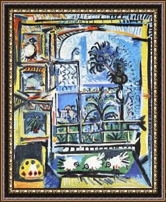 Study for Les Foins Framed Prints - Les Pigeons by Pablo Picasso