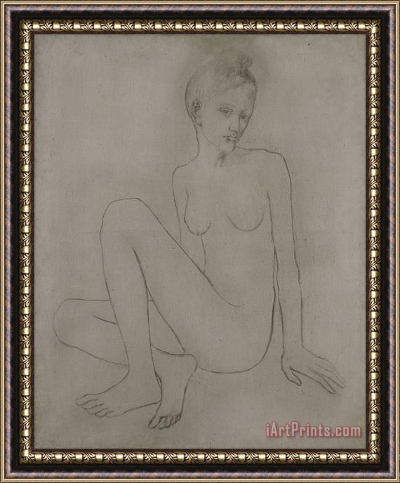 Pablo Picasso Madeleine Nue (nude with Crossed Legs) Framed Painting