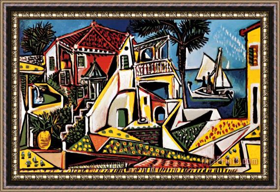 Pablo Picasso Mediterranean Landscape Framed Print