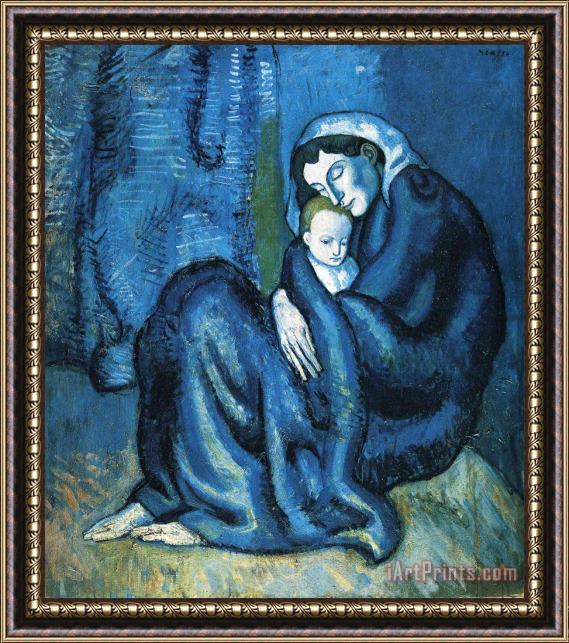 Pablo Picasso Mother And Child 1902 Framed Print