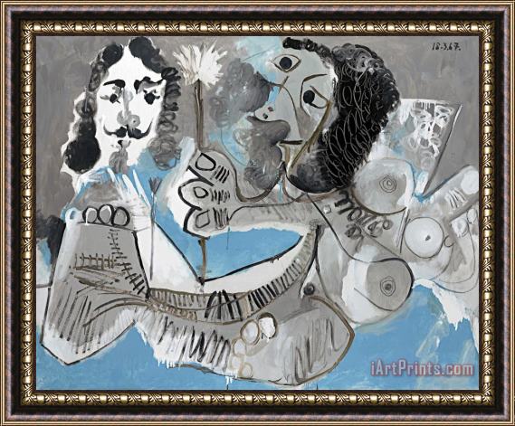 Pablo Picasso Mousquetaire Et Femme a La Fleur Framed Painting