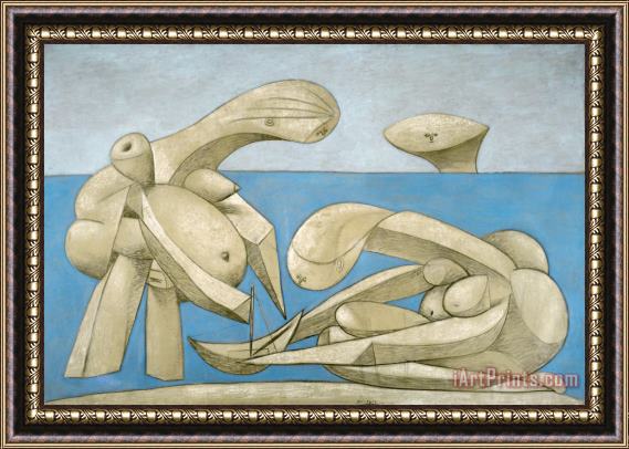 Pablo Picasso On The Beach (la Baignade) Framed Print