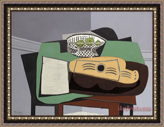 Pablo Picasso Partition, Guitare, Compotier, 1924 Framed Print