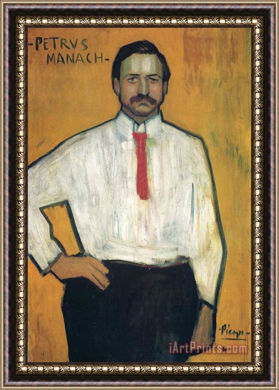 Pablo Picasso Portrait of Petrus Manach 1901 Framed Print