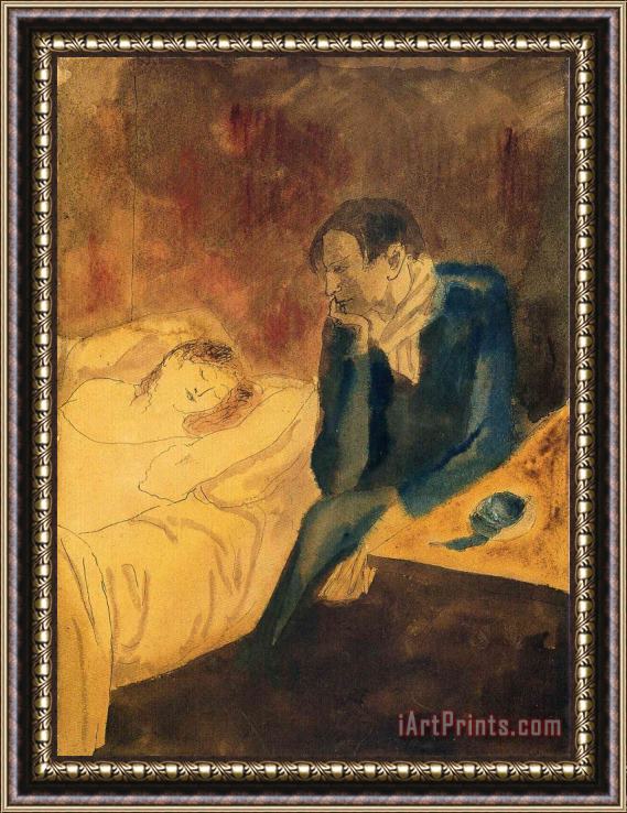 Pablo Picasso Sleeping Woman Meditation 1904 Framed Print