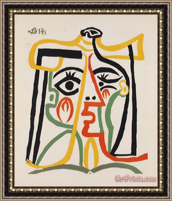 Pablo Picasso Tete De Femme (head of a Woman) Framed Print