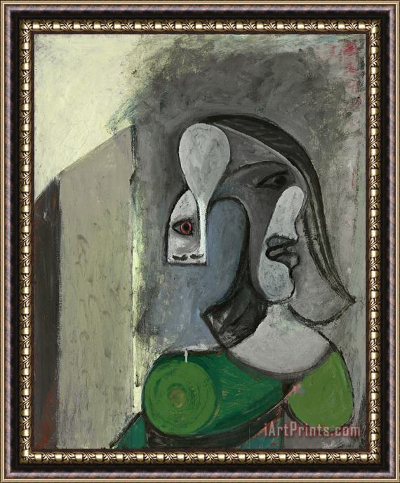 Pablo Picasso Tete De Femme a Deux Profils, 1939 Framed Painting