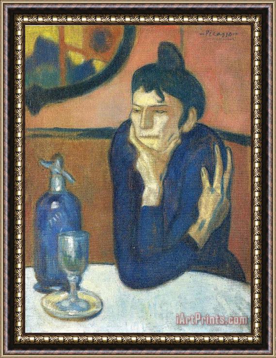 Pablo Picasso The Absinthe Drinker 1901 Framed Painting
