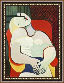 Pablo Picasso The Dream Framed Print for sale - iArtPrints.com