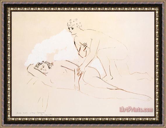 Pablo Picasso The Lovers Les Amoureux Framed Print