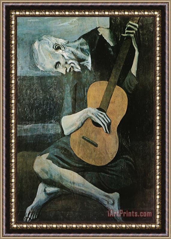 Pablo Picasso The Old Guitarist C 1903 Framed Painting