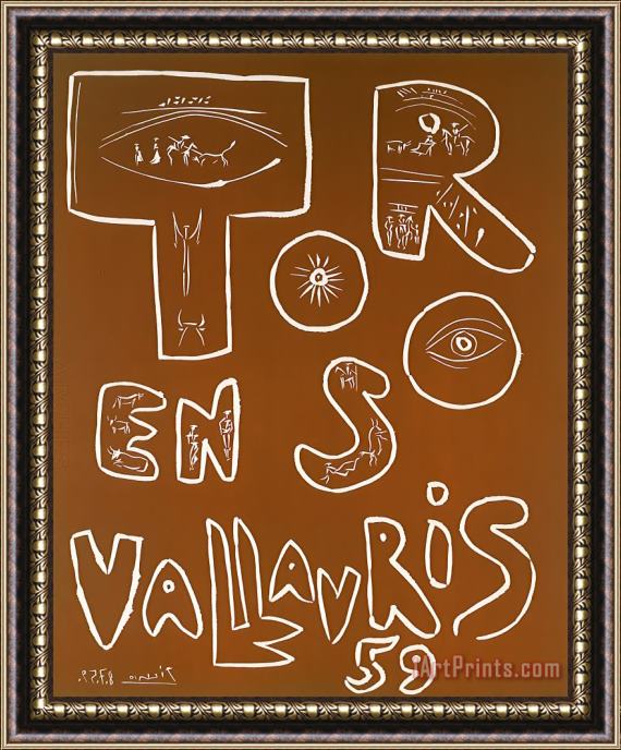 Pablo Picasso Toros En Vallauris 59, 1959 Framed Painting