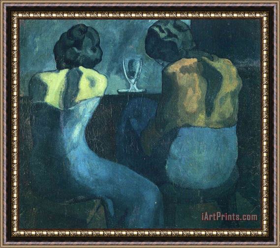 Pablo Picasso Two Women Sitting at a Bar 1902 Framed Print