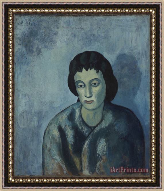 Pablo Picasso Woman with Bangs Framed Print