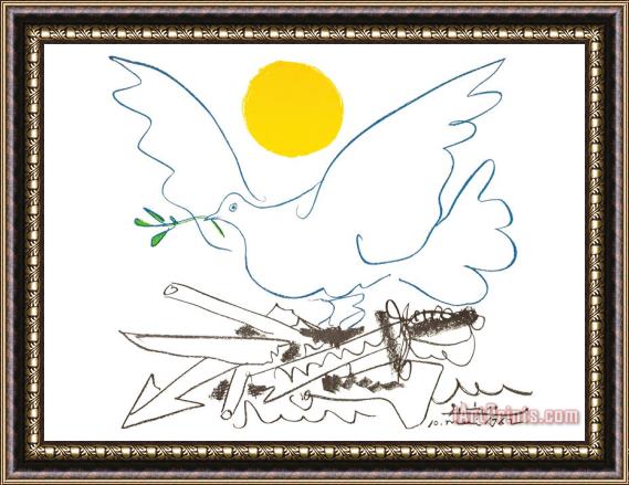 Pablo Picasso World Without Weapons Framed Painting