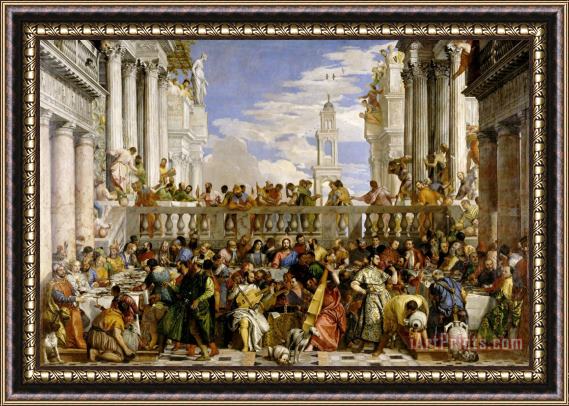 Paolo Caliari Veronese Les Noces De Cana Framed Painting